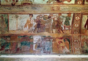 La costruzione della Torre di Babele (registro superiore); L